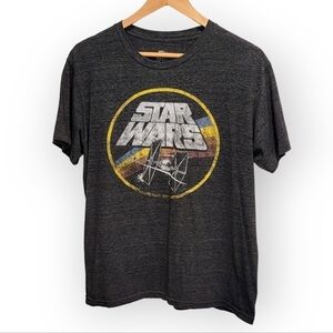 Star Wars Retro TIE Fighter Graphic T-Shirt - Charcoal Heather Size Medium